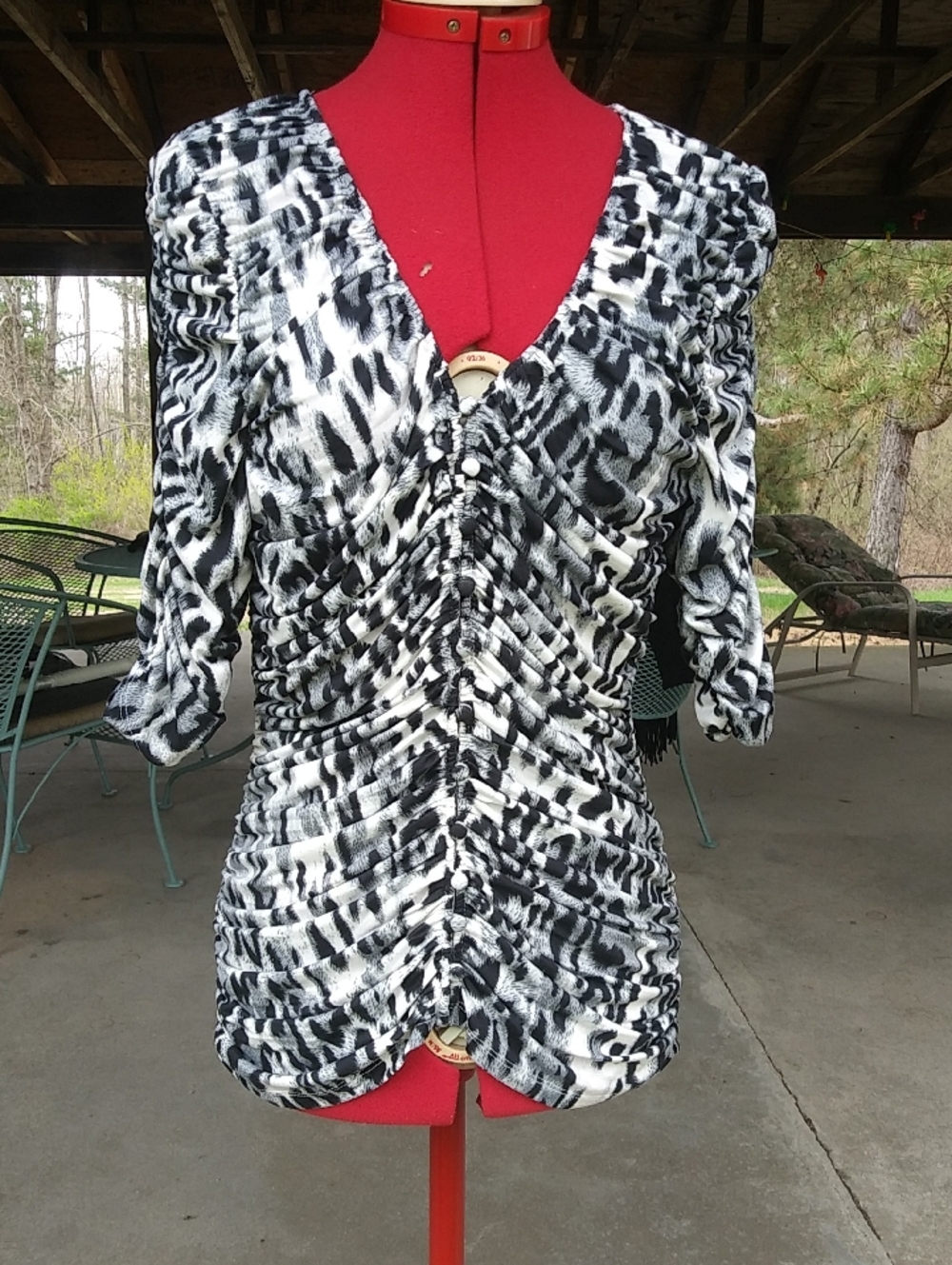SundayinBrooklyn Leopard Ruched Top